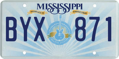 MS license plate BYX871