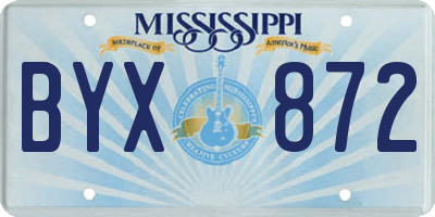 MS license plate BYX872