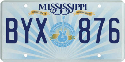 MS license plate BYX876