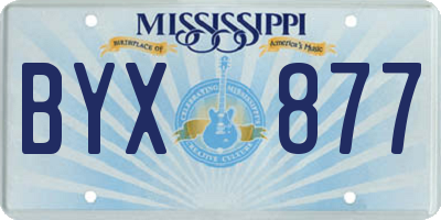 MS license plate BYX877