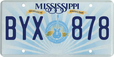 MS license plate BYX878