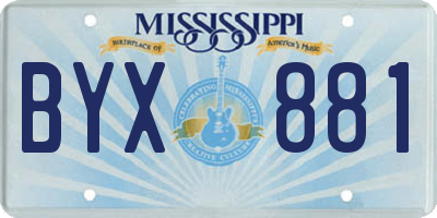 MS license plate BYX881