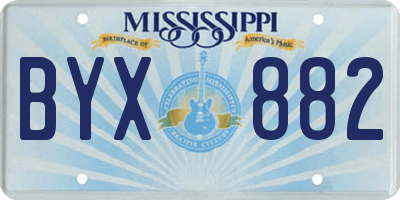 MS license plate BYX882
