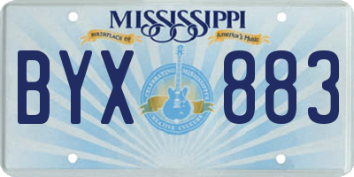 MS license plate BYX883