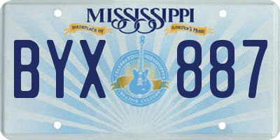 MS license plate BYX887