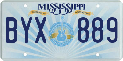 MS license plate BYX889