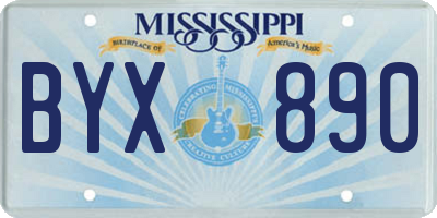 MS license plate BYX890