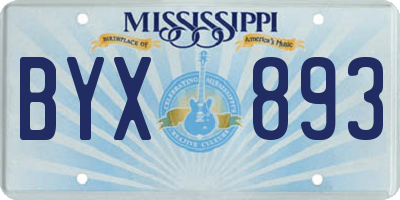 MS license plate BYX893