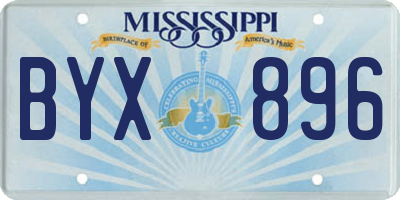 MS license plate BYX896