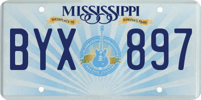 MS license plate BYX897