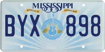 MS license plate BYX898