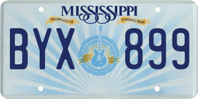 MS license plate BYX899