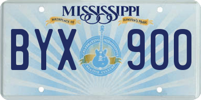 MS license plate BYX900