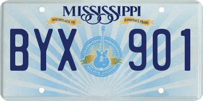 MS license plate BYX901
