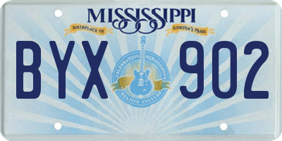 MS license plate BYX902