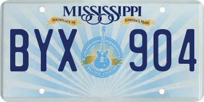 MS license plate BYX904