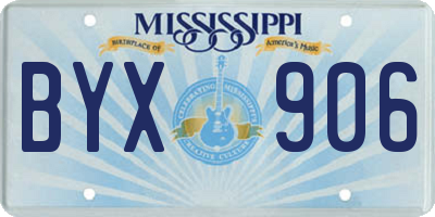 MS license plate BYX906