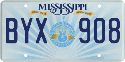 MS license plate BYX908