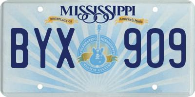 MS license plate BYX909