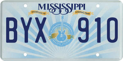 MS license plate BYX910