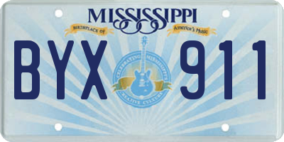MS license plate BYX911