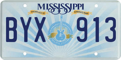MS license plate BYX913