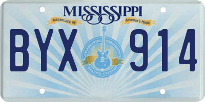 MS license plate BYX914