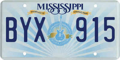 MS license plate BYX915