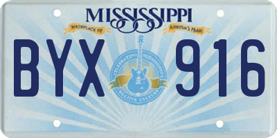 MS license plate BYX916
