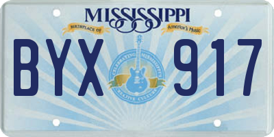 MS license plate BYX917