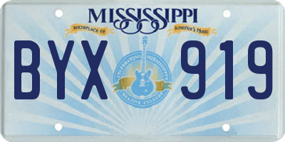 MS license plate BYX919