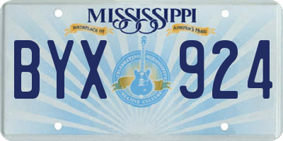 MS license plate BYX924