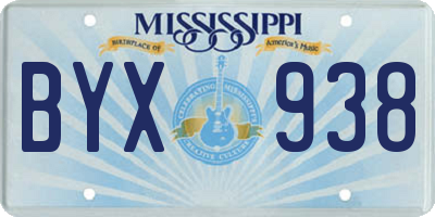 MS license plate BYX938