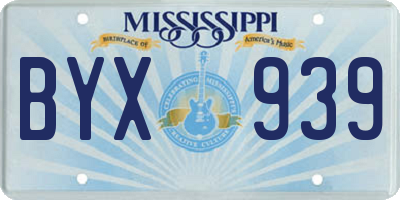 MS license plate BYX939