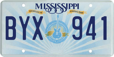 MS license plate BYX941