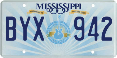 MS license plate BYX942
