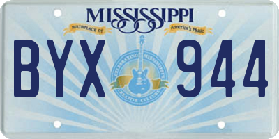 MS license plate BYX944