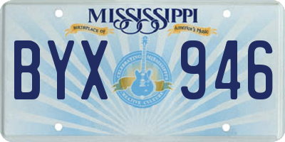 MS license plate BYX946