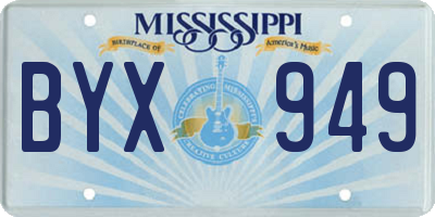 MS license plate BYX949