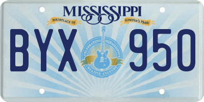 MS license plate BYX950