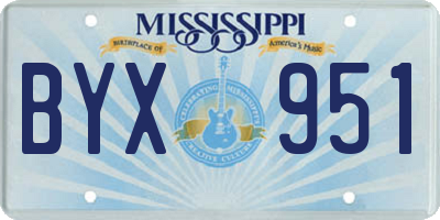 MS license plate BYX951