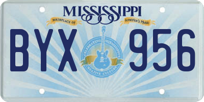MS license plate BYX956