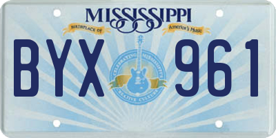 MS license plate BYX961