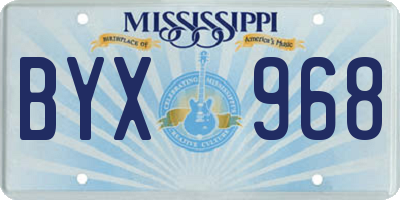 MS license plate BYX968
