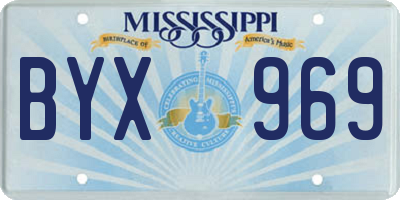 MS license plate BYX969