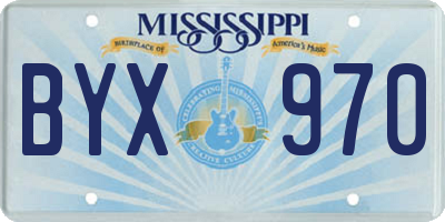MS license plate BYX970