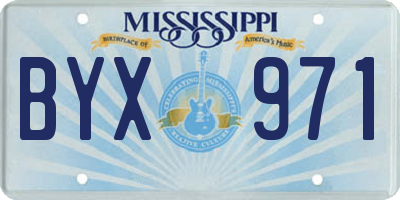 MS license plate BYX971