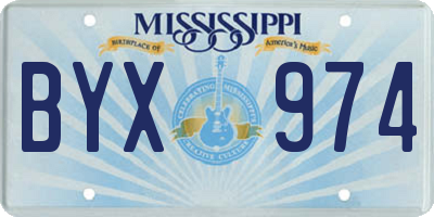 MS license plate BYX974