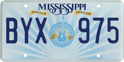 MS license plate BYX975