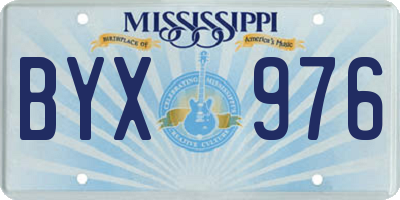 MS license plate BYX976